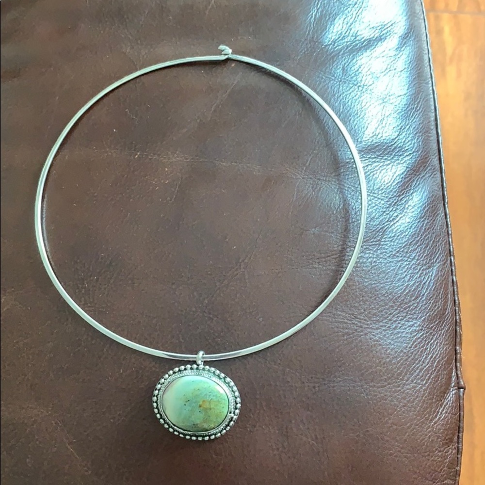 Sterling silver necklace w/ pendant/Made in Mexico